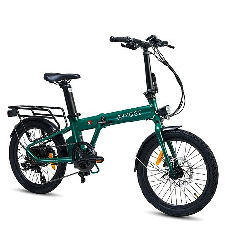 Hygge Bikes Virum - Vélo électrique pliant ultra-léger 36V 10Ah - Vert British Racing  menager-plus